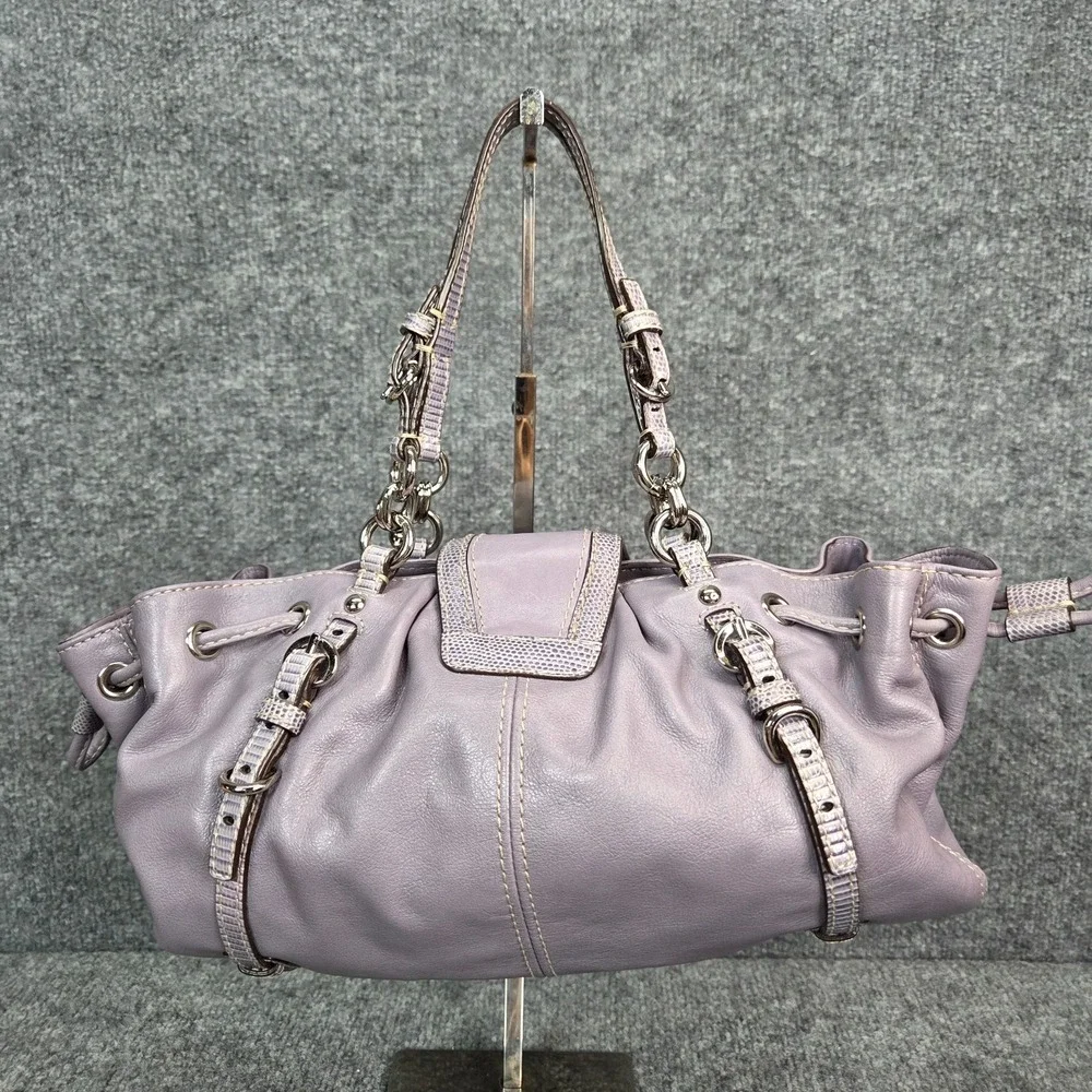 Vintage Coach Mini Legacy Drawstring East West Hobo Bag Y2k RARE 13204 Purple